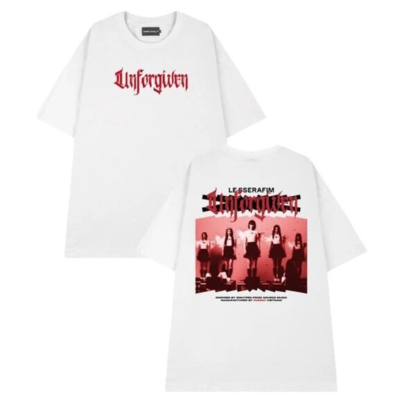 Gildan Other - LE SSERAFIM T Shirt Kpop TOUR FLAME RISES Fashion 2 sided